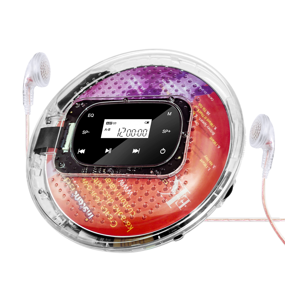 Jogging avec vos morceaux: lecteur CD portable transparent du Tapire